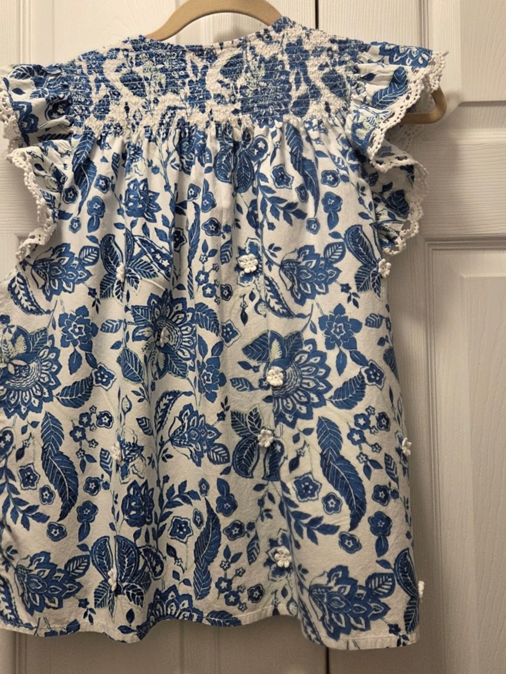 Woman’s  Floral Smocked Dress Top -